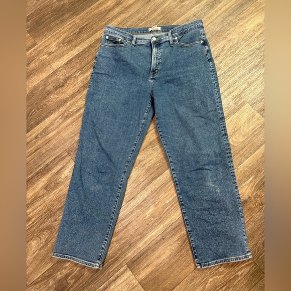Madewell The Perfect Vintage Straight Jean Size 32 Medium Wash - Picture 1 of 8